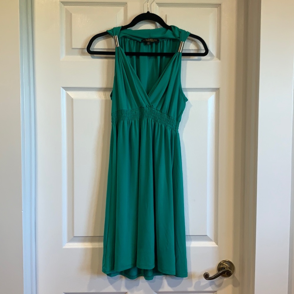 Green Dress with Silver Embellishment